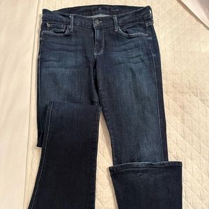 7 for All Mankind Women’s Kaylie Jeans, Size 29, Boot Cut, dark blue